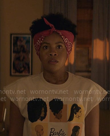 Nella’s Barbie top on The Other Black Girl