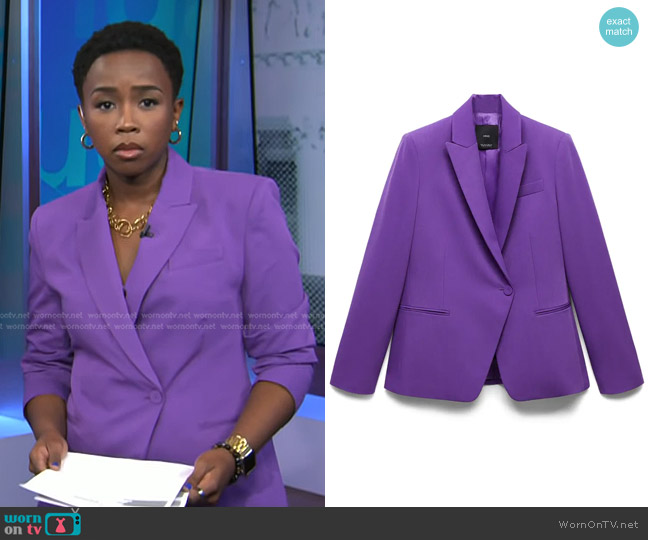 Mango Structured Blazer worn by Zinhle Essamuah on NBC News Daily