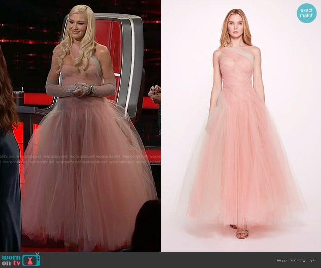 Marchesa Resort 24 Collection worn by Gwen Stefani on The Voice