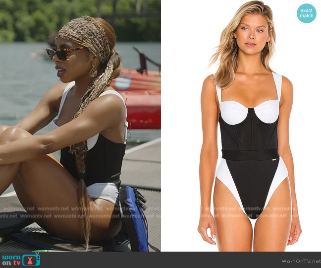 Marcia B Maxwell Harmony One Piece worn by Candiace Dillard Bassett on The Real Housewives of Potomac