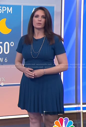 Maria Larosa’s blue knit dress on NBC News Daily
