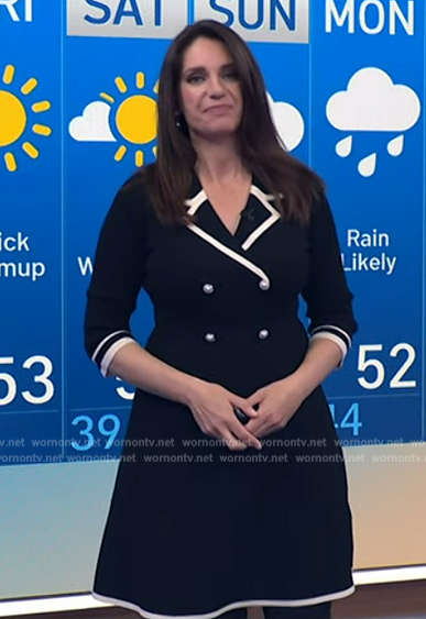 Maria’s black double breasted blazer dress on Today