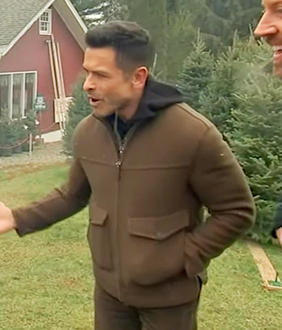 Mark’s brown jacket on Live with Kelly and Mark