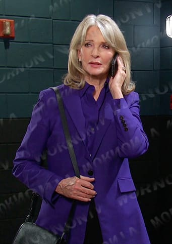 Marlena’s purple shirt and blazer on Days of our Lives
