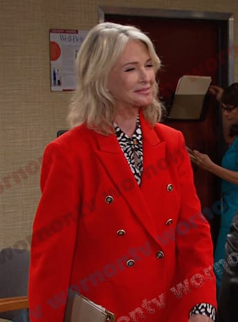 Marlena’s red double breasted blazer on Days of our Lives