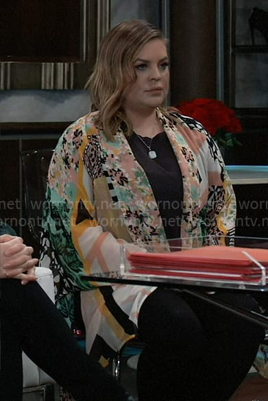 Maxie’s patchwork kimono on General Hospital
