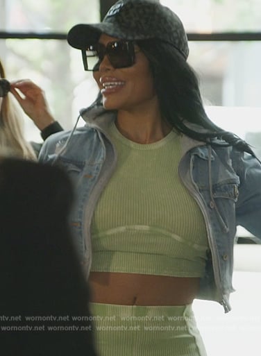 Mia’s cropped denim jacket on The Real Housewives of Potomac