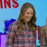 Monica Mangin’s blue plaid shirt on Live with Kelly and Mark