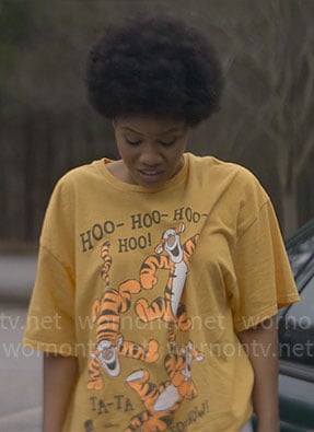 Nella’s Tigger t-shirt on The Other Black Girl