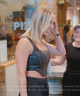 Nicole’s black leather corset top on The Real Housewives of Miami