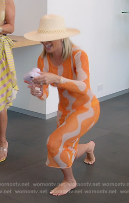 Nicole’s orange stripe mesh dress on The Real Housewives of Miami