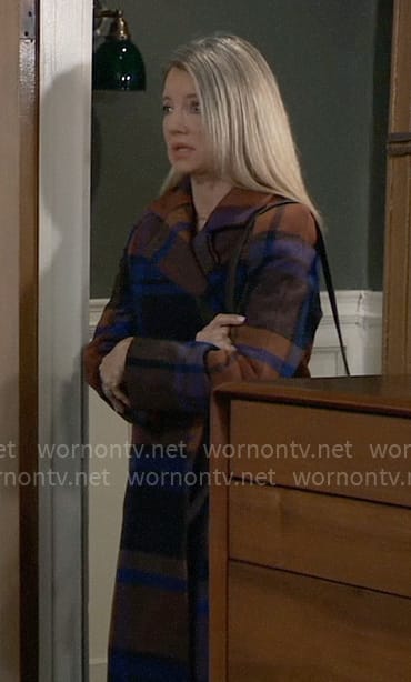Nina’s plaid coat on General Hospital
