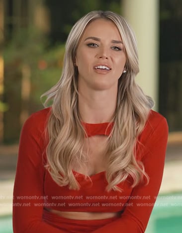 Madison’s red cutout confessional top on Southern Charm
