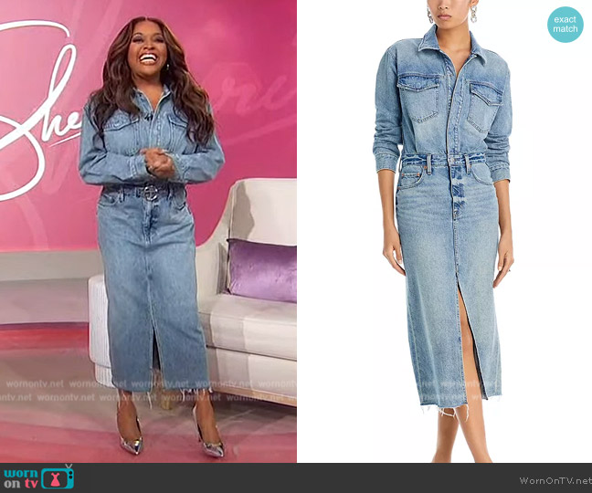 Pistola Amira Denim Midi Dress worn by Sherri Shepherd on Sherri