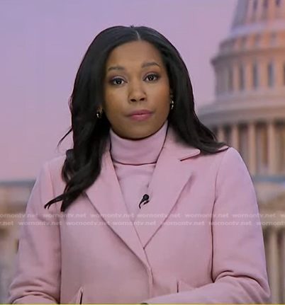 Rachel’s pink coat on Good Morning America