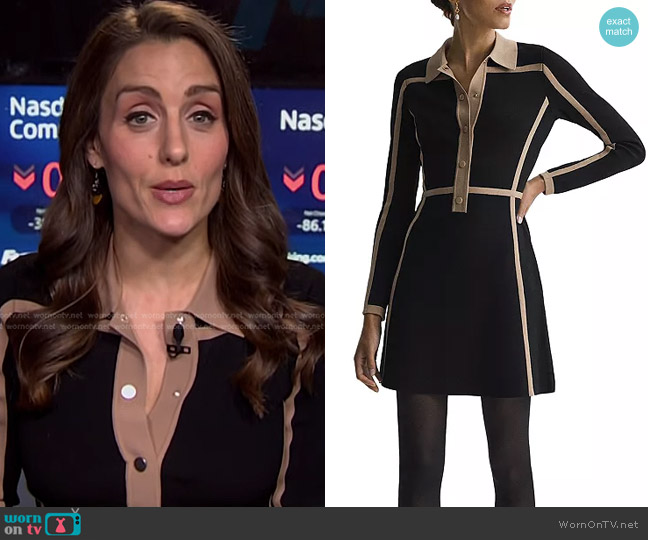 Reiss Nikki Long Sleeve Knit Dress Dress worn by Kristina Partsinevelos on NBC News Daily