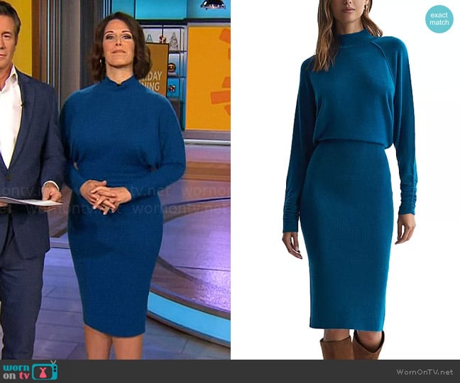 Reiss Freya Dress worn by Dana Jacobson on CBS Mornings