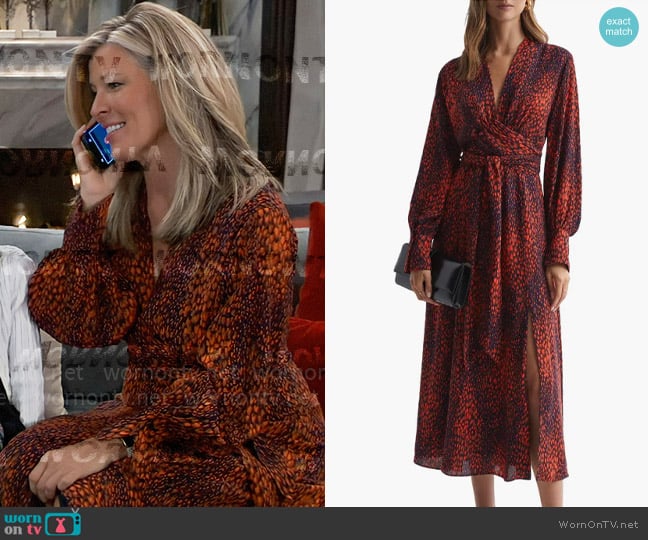 Reiss Maya Dress worn by Carly Spencer (Laura Wright) on General Hospital
