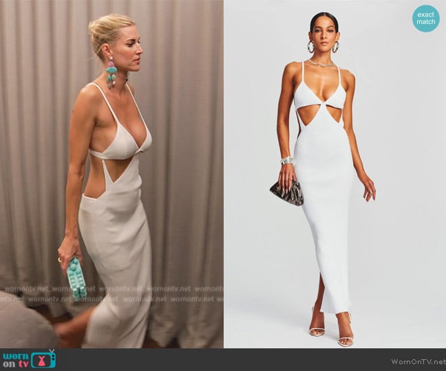 Retrofete Sinclair Rib Knit Dress worn by Kristen Taekman on The Real Housewives Ultimate Girls Trip