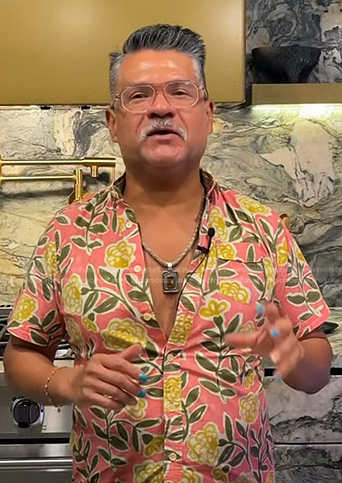 Rick Martinez’s pink floral shirt on Today