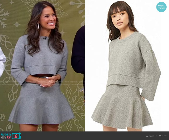 Shaci Cropped Sweater worn by Rocsi Diaz on Good Morning America