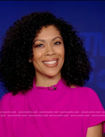 Shirleen Allicot’s pink short sleeve jumpsuit on Good Morning America