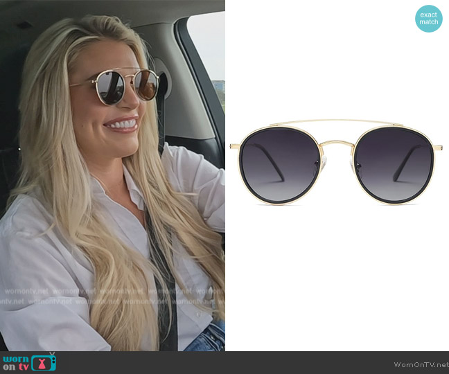 Sojos Retro Round Sunglasses worn by Madison LeCroy on Southern Charm