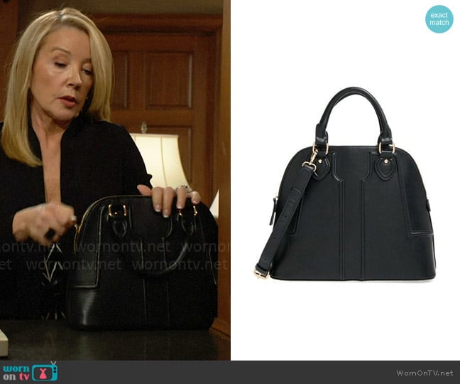 Sole Society Marlow Satchel worn by Nikki Reed Newman (Melody Thomas-Scott) on The Young and the Restless