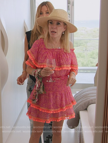 Ramona’s pink  printed off shoulder top on The Real Housewives Ultimate Girls Trip