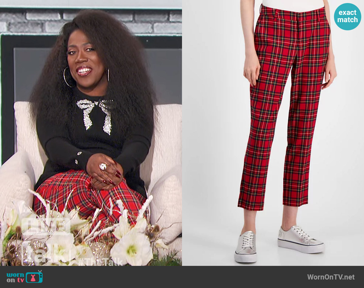 Tommy Hilfiger Hampton Tartan Plaid Trousers worn by Sheryl Underwood on The Talk