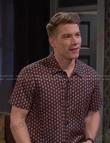 Tripp’s brown floral shirt on Days of our Lives