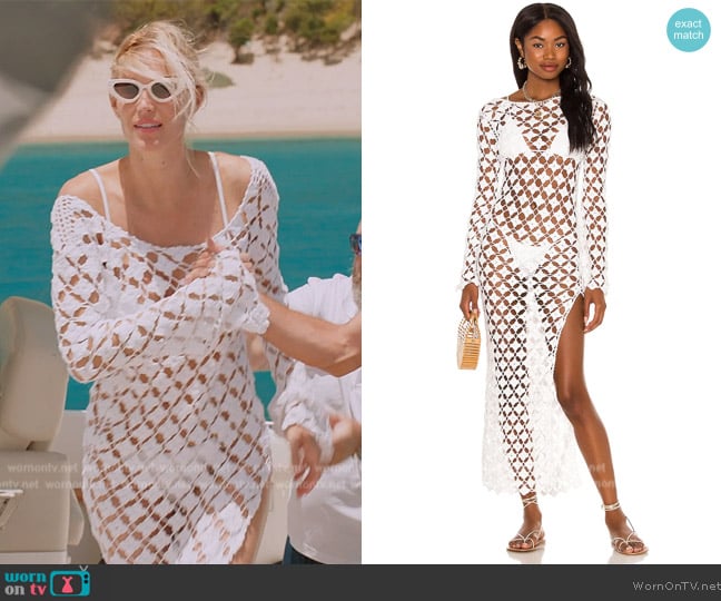 Tularosa Arella Midi Dress worn by Kristen Taekman on The Real Housewives Ultimate Girls Trip