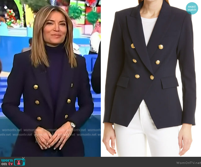 Veronica Beard Miller Dickey Jacket worn by Kit Hoover on Access Hollywood