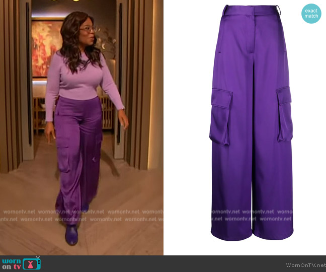 Versace Wide-leg cargo trousers worn by Oprah Winfrey on The Drew Barrymore Show