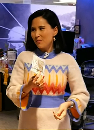 Vicky’s fair isle sweater dress on Today