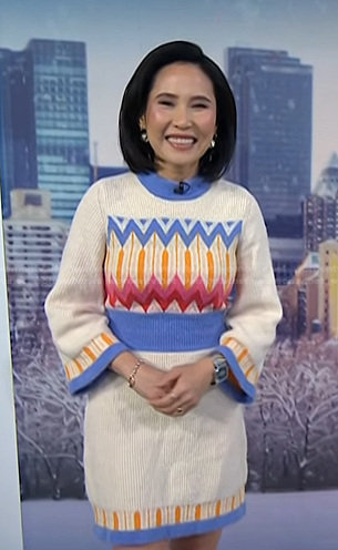 Vicky’s fair isle sweater dress on Today