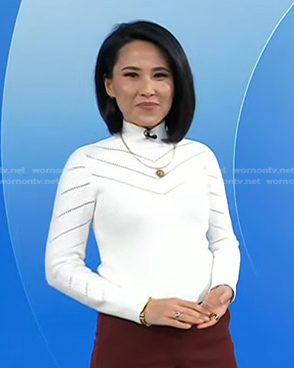 Vicky’s white turtleneck sweater on Today