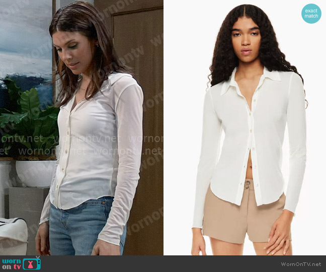 Wilfred Pose Longsleeve worn by Kristina Corinthos-Davis (Kate Mansi) on General Hospital