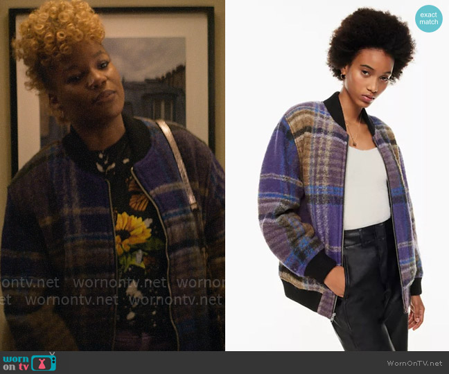 Wilfred Free Stable Jacket in Clarence Dp Vlt/ Wr Bg worn by Malaika (Brittany Adebumola) on The Other Black Girl
