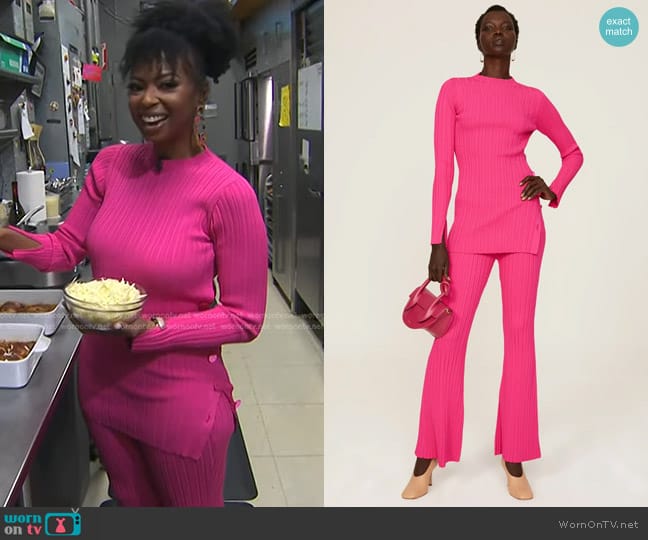 Adam Lippes Collective Ribbed Sweater worn by Jocelyn Delk Adams on Today