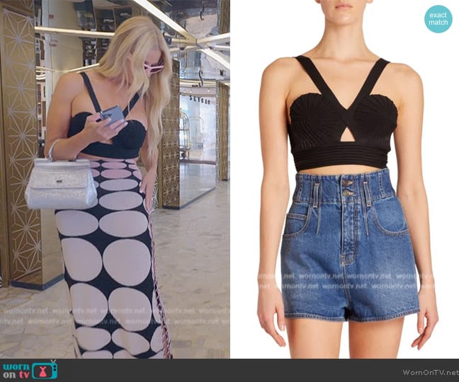 Alaia Spiral Bra Top worn by Alexia Echevarria (Alexia Echevarria) on The Real Housewives of Miami