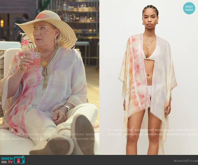 All Saints Marea Ruana Cover-Up worn by (Jayne Atkinson) on Death and Other Details