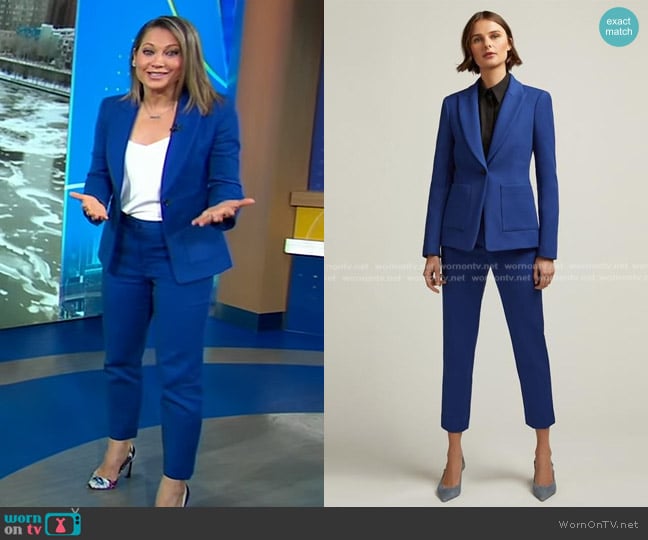 Argent Patch Pocket Blazer worn by Ginger Zee on Good Morning America