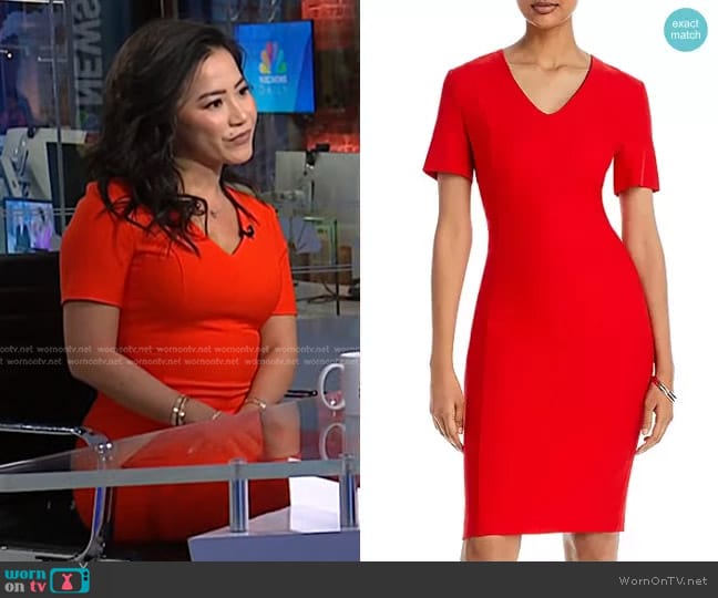 Boss Damaisa Sheath Dress worn by Dr. Sharon Huang on NBC News Daily