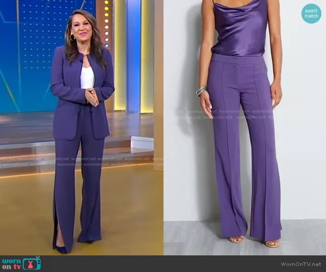 Elie Tahari Side Slit Pant worn by Ginger Zee on Good Morning America