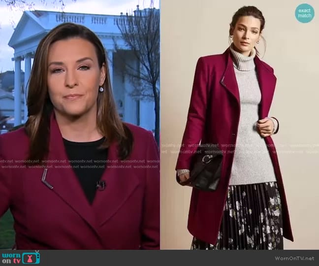 Ted Baker Ellgenic Long Belted Coat worn by Mary Bruce on Good Morning America