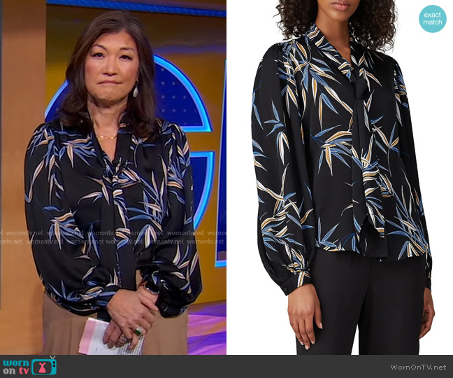 Equipment Cleone Shirt worn by Juju Chang on Good Morning America