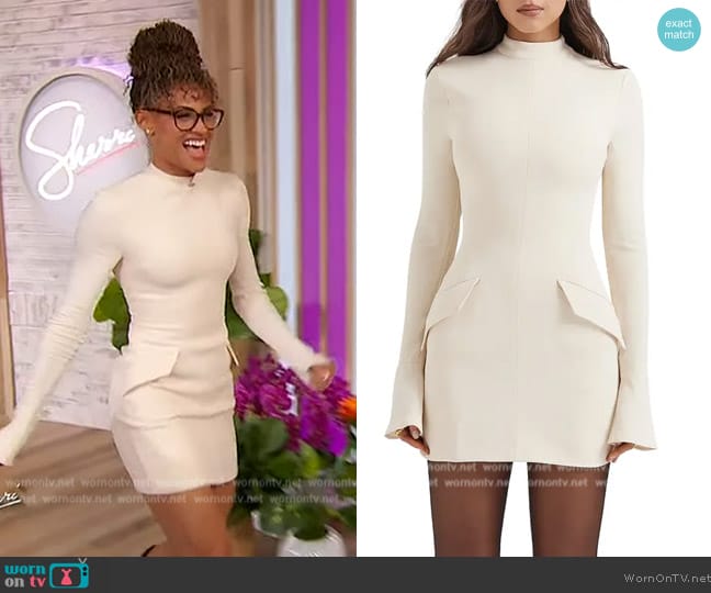 House of CB Mahalia Long Sleeve Cocktail Minidress worn by Sydney McLaughlin-Levrone on Sherri