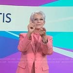 Jamie Lee Curtis’s pink top and suit on Today
