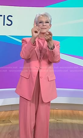 Jamie Lee Curtis’s pink top and suit on Today